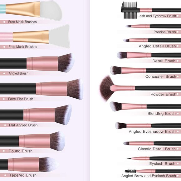 Other - Makeup Brushes Set 19 pcs Silicone Face Mask brush